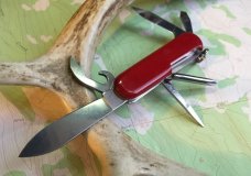 Wenger Delemont  Rare CLIP Secondary Blade Two Layered red Swiss Army Knife (retired), Used