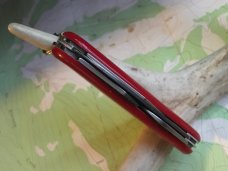 Wenger Delemont  Rare CLIP Secondary Blade Two Layered red Swiss Army Knife (retired), Used