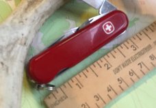 Wenger Delemont  Rare CLIP Secondary Blade Two Layered red Swiss Army Knife (retired), Used