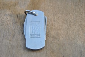 Rolls Royce Stainless Fob Knife Sheffield England Light Use Early Maybe 50's