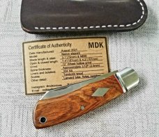 Michael du Plessis Tambotie Wood Native...N690...red liners.spacers..fluted..lanyard tube..coa/slip Michael du Plessis Tambotie Wood Native...N690...red liners.spacers..fluted..lanyard tube..coa/slip