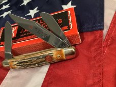 Vintage J A Henckels 3 Blade Stockman Pocket Knife (HK-2-S) with Super Stag Handles -NOS w/ Box Vintage J A Henckels 3 Blade Stockman Pocket Knife (HK-2-S) with Super Stag Handles -NOS w/ Box