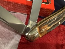 Vintage J A Henckels 3 Blade Stockman Pocket Knife (HK-2-S) with Super Stag Handles -NOS w/ Box Vintage J A Henckels 3 Blade Stockman Pocket Knife (HK-2-S) with Super Stag Handles -NOS w/ Box