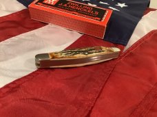 Vintage J A Henckels 3 Blade Stockman Pocket Knife (HK-2-S) with Super Stag Handles -NOS w/ Box Vintage J A Henckels 3 Blade Stockman Pocket Knife (HK-2-S) with Super Stag Handles -NOS w/ Box