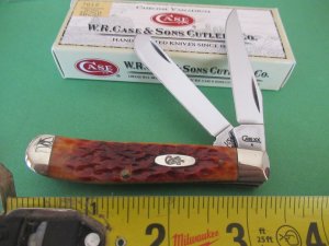 Case XX 2009 Chestnut Bone Mini Trapper Pattern # 6207 CV