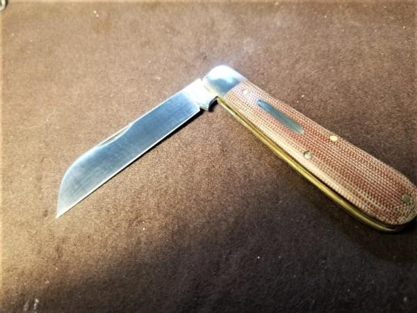 GREAT EASTERN GEC TIDIOUTE NATURAL MICARTA RAM FOOT KNIFE RARE 1 OF 579 MIT #933119