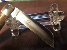 GREAT EASTERN GEC TIDIOUTE NATURAL MICARTA RAM FOOT KNIFE RARE 1 OF 579 MIT #933119