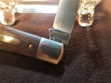 GREAT EASTERN GEC TIDIOUTE NATURAL MICARTA RAM FOOT KNIFE RARE 1 OF 579 MIT #933119