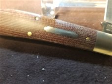 GREAT EASTERN GEC TIDIOUTE NATURAL MICARTA RAM FOOT KNIFE RARE 1 OF 579 MIT #933119