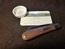 GREAT EASTERN GEC TIDIOUTE NATURAL MICARTA RAM FOOT KNIFE RARE 1 OF 579 MIT #933119