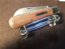 GREAT EASTERN GEC TIDIOUTE NATURAL MICARTA RAM FOOT KNIFE RARE 1 OF 579 MIT #933119