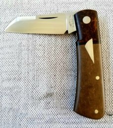 Birdvis Hitchcock...Westy Rag Micarta Bolsters and Richlite scales..Cpm154..3 5/8"..dob 12/2020..New Birdvis Hitchcock...Westy Rag Micarta Bolsters and Richlite scales..Cpm154..3 5/8"..dob 12/2020..New