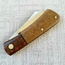 Birdvis Hitchcock...Westy Rag Micarta Bolsters and Richlite scales..Cpm154..3 5/8"..dob 12/2020..New Birdvis Hitchcock...Westy Rag Micarta Bolsters and Richlite scales..Cpm154..3 5/8"..dob 12/2020..New