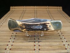SCHRADE UNCLE HENRY LB8 PAPA BEAR USA MADE LARGE VINTAGE LOCK BACK  LIGHT USE POCKET KNIFE & SHEATH