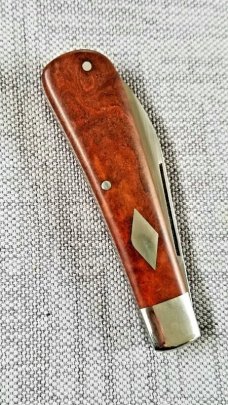 Michael du Pleesis Swayback Knife,3.75"closed.. Camel Thorn Burl and N690,coa & slip,Bose design Michael du Pleesis Swayback Knife,3.75"closed.. Camel Thorn Burl and N690,coa & slip,Bose design