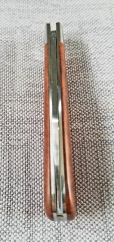 Michael du Pleesis Swayback Knife,3.75"closed.. Camel Thorn Burl and N690,coa & slip,Bose design Michael du Pleesis Swayback Knife,3.75"closed.. Camel Thorn Burl and N690,coa & slip,Bose design
