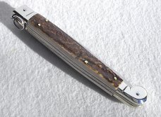 NEW 2021 ITALIAN AGA CAMPOLIN 12" SICILIANO GENUINE STAG 4 MILLIMETER BLADE, NICKEL SILVER BOLSTERS