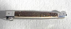 NEW 2021 ITALIAN AGA CAMPOLIN 12" SICILIANO GENUINE STAG 4 MILLIMETER BLADE, NICKEL SILVER BOLSTERS