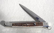 NEW 2021 ITALIAN AGA CAMPOLIN 12" SICILIANO GENUINE STAG 4 MILLIMETER BLADE, NICKEL SILVER BOLSTERS