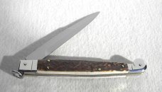 NEW 2021 ITALIAN AGA CAMPOLIN 12" SICILIANO GENUINE STAG 4 MILLIMETER BLADE, NICKEL SILVER BOLSTERS