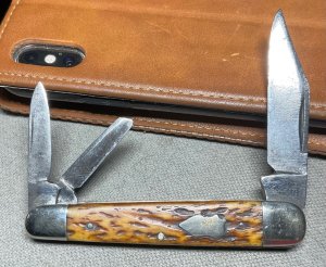 Vintage Cattaraugus Model No 32649 Sleeveboard Splitback Whittler Pocket Knife c1886-1963 Vintage