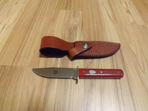 Great Eastern Red Linen Micarta Fixed Blade
