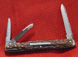 OLD VINTAGE I*XL GEORGE WOSTENHOLM SHEFFIELD ENGLAND WHITTLER GENUINE OLD STAG 1800'S