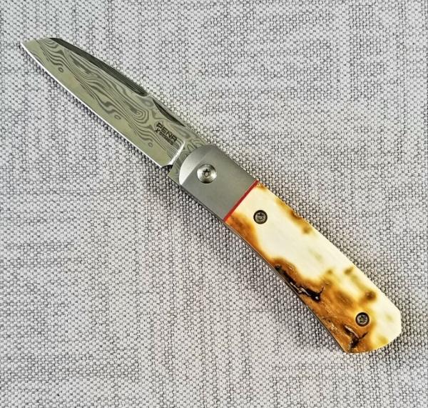 Enrique Pena Mammoth ivory Apache Front Flipper,Damasteel, 2021X Series,3 7/8",Recover Jerry Valdez Enrique Pena Mammoth ivory Apache Front Flipper,Damasteel, 2021X Series,3 7/8",Recover Jerry Valdez