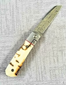 Enrique Pena Mammoth ivory Apache Front Flipper,Damasteel, 2021X Series,3 7/8",Recover Jerry Valdez Enrique Pena Mammoth ivory Apache Front Flipper,Damasteel, 2021X Series,3 7/8",Recover Jerry Valdez