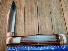 Ka-Bar Hunter Laminated Woods Dog’s Head Shield 1983, KS Ka-Bar Hunter Laminated Woods Dog’s Head Shield 1983, KS