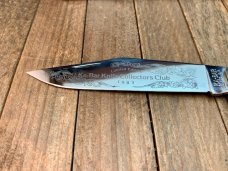 Ka-Bar Hunter Laminated Woods Dog’s Head Shield 1983, KS Ka-Bar Hunter Laminated Woods Dog’s Head Shield 1983, KS