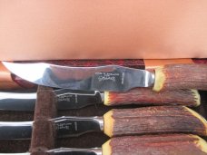 Stewart's (England) Six Piece Stag Steak Knife Set Stewart's (England) Six Piece Stag Steak Knife Set
