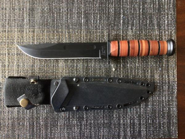 Ka-Bar USMC fixed blade knife 