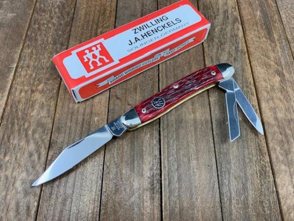 Henckels by Boker Whittler Red Pin Feather Jigged Bone Henckels by Boker Whittler Red Pin Feather Jigged Bone
