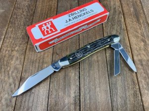 Henckels by Boker Whittler Green Pin Feather Jigged Bone