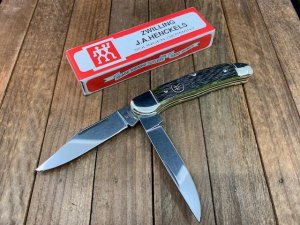 Henckels by Boker Copperhead Green Pin Feather Jigged Bone 