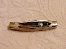 Vintage S.W.A.T. Smith & Wesson Hammer Forged Small Stockman Bullseye Stag New In Box