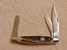 Vintage S.W.A.T. Smith & Wesson Hammer Forged Small Stockman Bullseye Stag New In Box