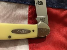 Case XX 1984 Single Blade Canoe w/ Tsali (Rebel & Martyr) Blade Etching & Derlin Yellow Handles -NOS Case XX 1984 Single Blade Canoe w/ Tsali (Rebel & Martyr) Blade Etching & Derlin Yellow Handles -NOS