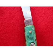 VINTAGE EDGEMASTER U.S.A. FISHTAIL AUTO GREAT SNAP OPEN GREEN CELLULOID HANDLES VINTAGE EDGEMASTER U.S.A. FISHTAIL AUTO GREAT SNAP OPEN GREEN CELLULOID HANDLES