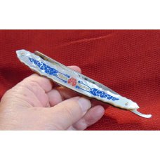 Fight'n Rooster Germany PEARL "UNITED STATES CONSTITUTION " LARGE STRAIGHT RAZOR GENUINE PEARL 1987 Fight'n Rooster Germany PEARL "UNITED STATES CONSTITUTION " LARGE STRAIGHT RAZOR GENUINE PEARL 1987