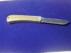 GEC 71 Bullnose Green Linen Micarta Farm & Field Great Eastern Cutlery 715121