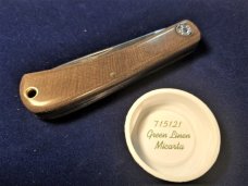 GEC 71 Bullnose Green Linen Micarta Farm & Field Great Eastern Cutlery 715121