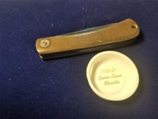 GEC 71 Bullnose Green Linen Micarta Farm & Field Great Eastern Cutlery 715121