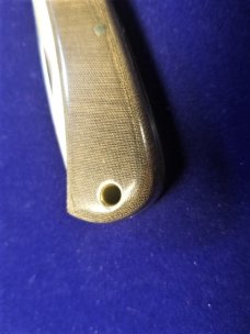GEC 71 Bullnose Green Linen Micarta Farm & Field Great Eastern Cutlery 715121