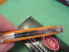 Case XX 2009 Smooth Persimmon Orange Bone Mini Trapper Wharncliff Pattern # 6207W SS Case XX 2009 Smooth Persimmon Orange Bone Mini Trapper Wharncliff Pattern # 6207W SS