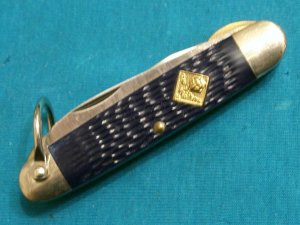 VINTAGE CAMILLUS USA OFFICIAL CUB SCOUTS BSA BLUE CAMP FOLDING POCKET KNIFE KNIVES OLD
