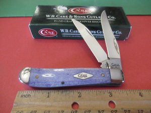 Case XX 2009 Ult-Violet Smooth Bone Wharncliff  Mini Trapper Pattern # 6207W SS