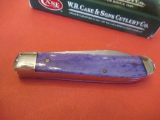 Case XX 2009 Ult-Violet Smooth Bone Wharncliff Mini Trapper Pattern # 6207W SS Case XX 2009 Ult-Violet Smooth Bone Wharncliff Mini Trapper Pattern # 6207W SS