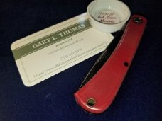 GEC 71 Bullnose Red Linen Micarta Farm & Field Great Eastern Cutlery 715121